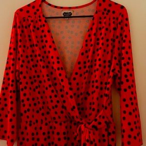 Red Polkadot L Dress